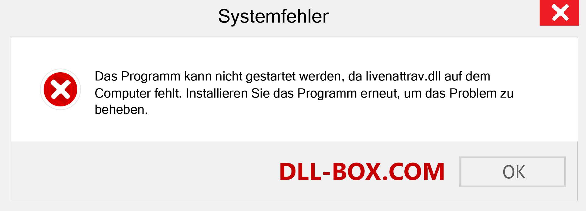 livenattrav.dll-Datei fehlt?. Download für Windows 7, 8, 10 - Fix livenattrav dll Missing Error unter Windows, Fotos, Bildern